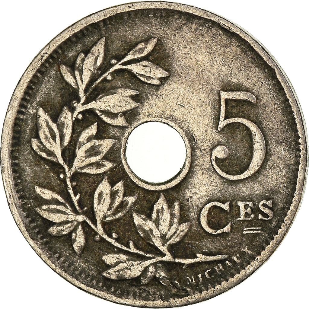Munten, België, 5 Centimes, 1922, Paris, ZF, Cupro-nikkel, KM:66