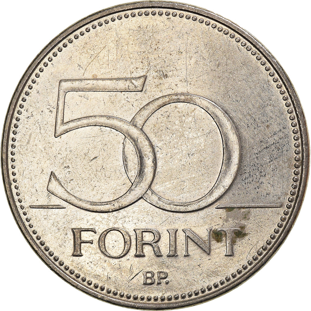 Coin, Hungary, 50 Forint, 2013, Budapest, EF(40-45), Copper-nickel, KM:850