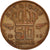 Moeda, Bélgica, Baudouin I, 50 Centimes, 1965, VF(30-35), Bronze, KM:148.2