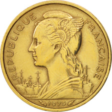 FRENCH AFARS & ISSAS, 10 Francs, 1975, Paris, TTB, Aluminum-Bronze, KM:17