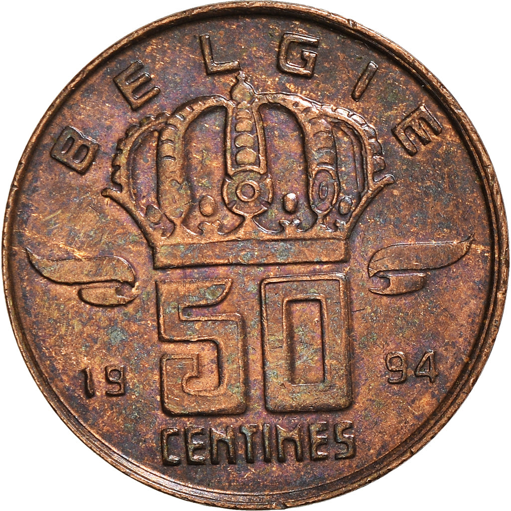 Monnaie, Belgique, Baudouin I, 50 Centimes, 1994, TTB+, Bronze, KM:149.1