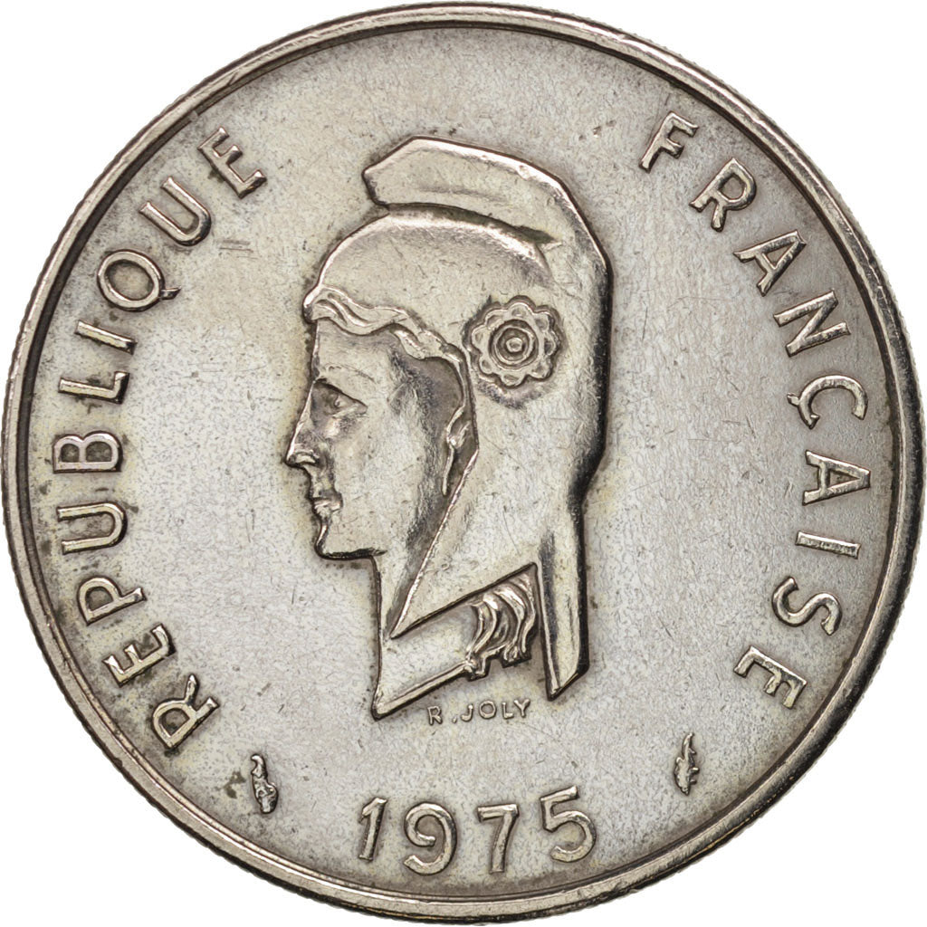 FRENCH AFARS & ISSAS, 50 Francs, 1975, Paris, TTB, Copper-nickel, KM:18