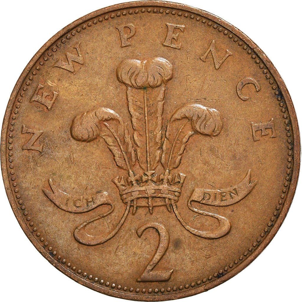 Moneta, Wielka Brytania, Elizabeth II, 2 New Pence, 1971, EF(40-45), Brązowy
