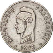 FRENCH AFARS & ISSAS, 100 Francs, 1970, Paris, VF(30-35), Copper-nickel, KM:19