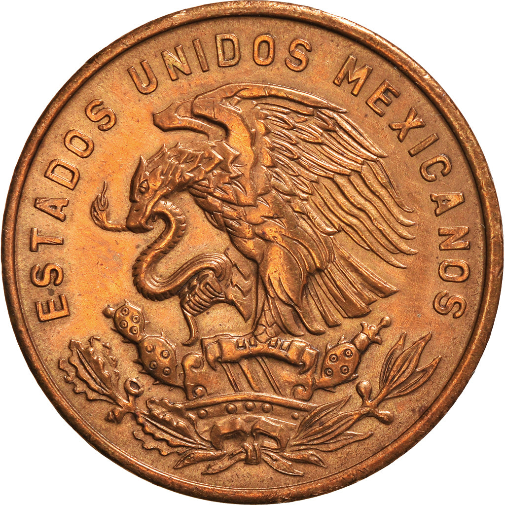 Coin, Mexico, 20 Centavos, 1971, Mexico City, AU(50-53), Bronze, KM:440