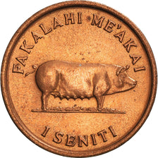 Coin, Tonga, King Taufa'ahau Tupou IV, Seniti, 1975, AU(50-53), Bronze, KM:42