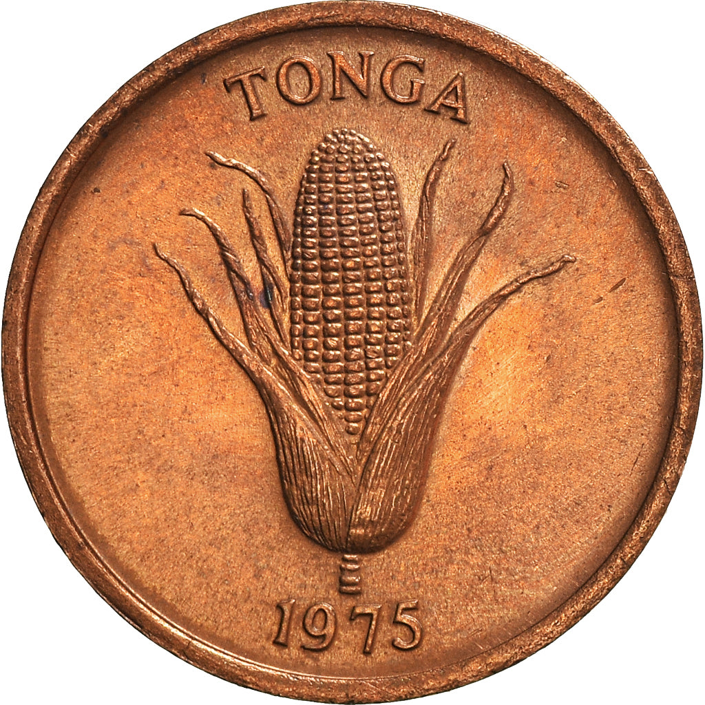Coin, Tonga, King Taufa'ahau Tupou IV, Seniti, 1975, AU(50-53), Bronze, KM:42