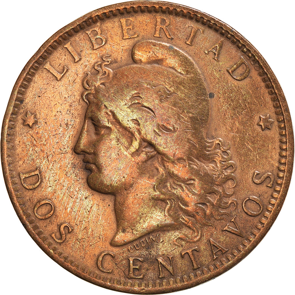 Coin, Argentina, 2 Centavos, 1891, VF(30-35), Bronze, KM:33
