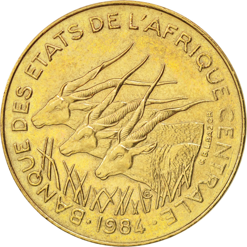Moneta, Stati dell’Africa centrale, 10 Francs, 1984, Paris, BB+