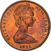 Moneda, Nueva Zelanda, Elizabeth II, Cent, 1971, MBC, Bronce, KM:31.1