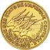Stati dell’Africa centrale, 25 Francs, 1975, Paris, BB, Alluminio-bronzo, K...