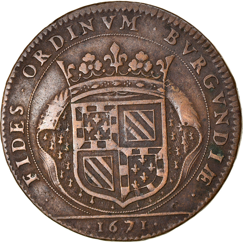 France, Token, Etats de Bourgogne, Contentement devant la Générosité du Roi