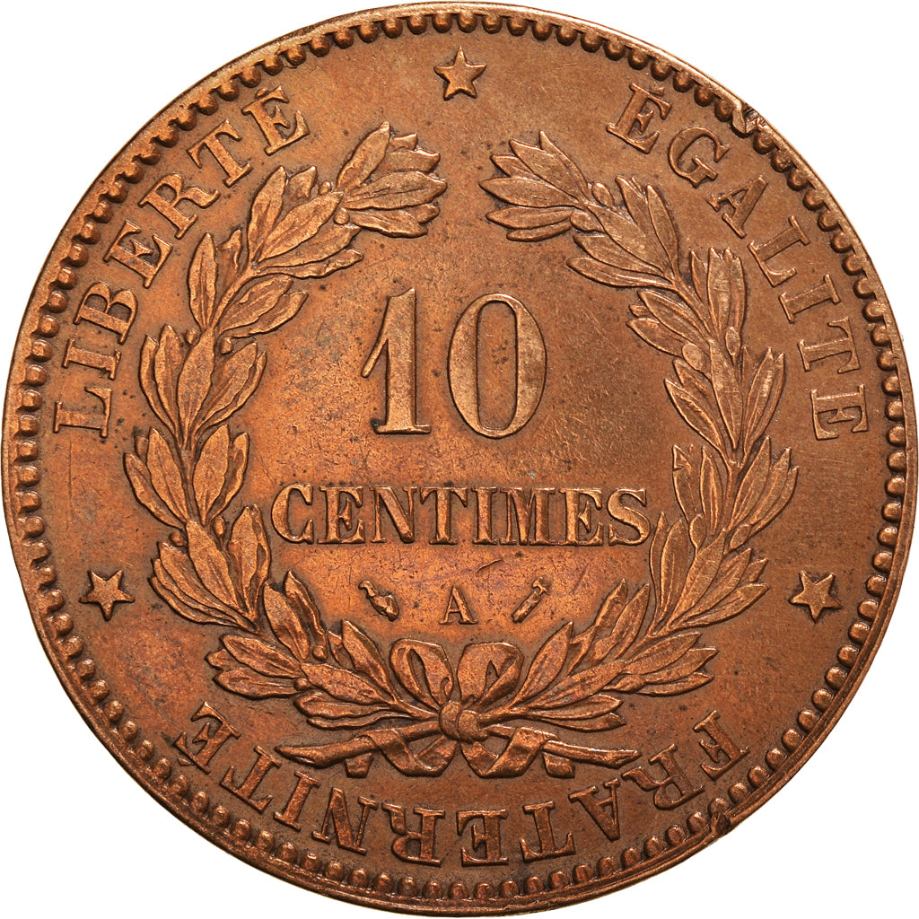 Moneda, Francia, Cérès, 10 Centimes, 1895, Paris, MBC+, Bronce, KM:815.1