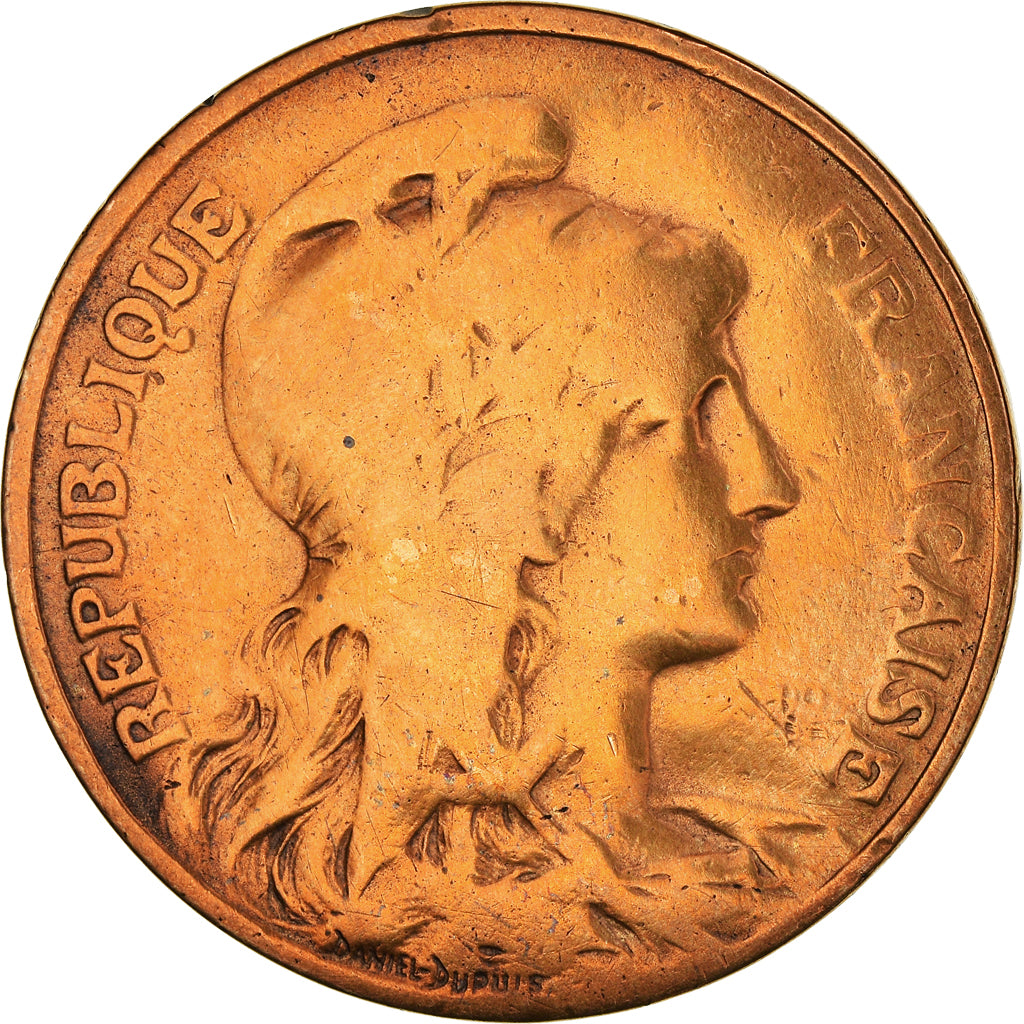 Moneta, Francja, Dupuis, 10 Centimes, 1907, Paris, F(12-15), Brązowy, KM:843