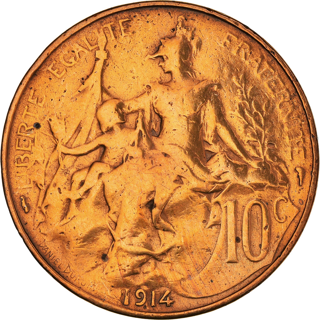 Münze, Frankreich, Dupuis, 10 Centimes, 1914, Paris, S, Bronze, KM:843