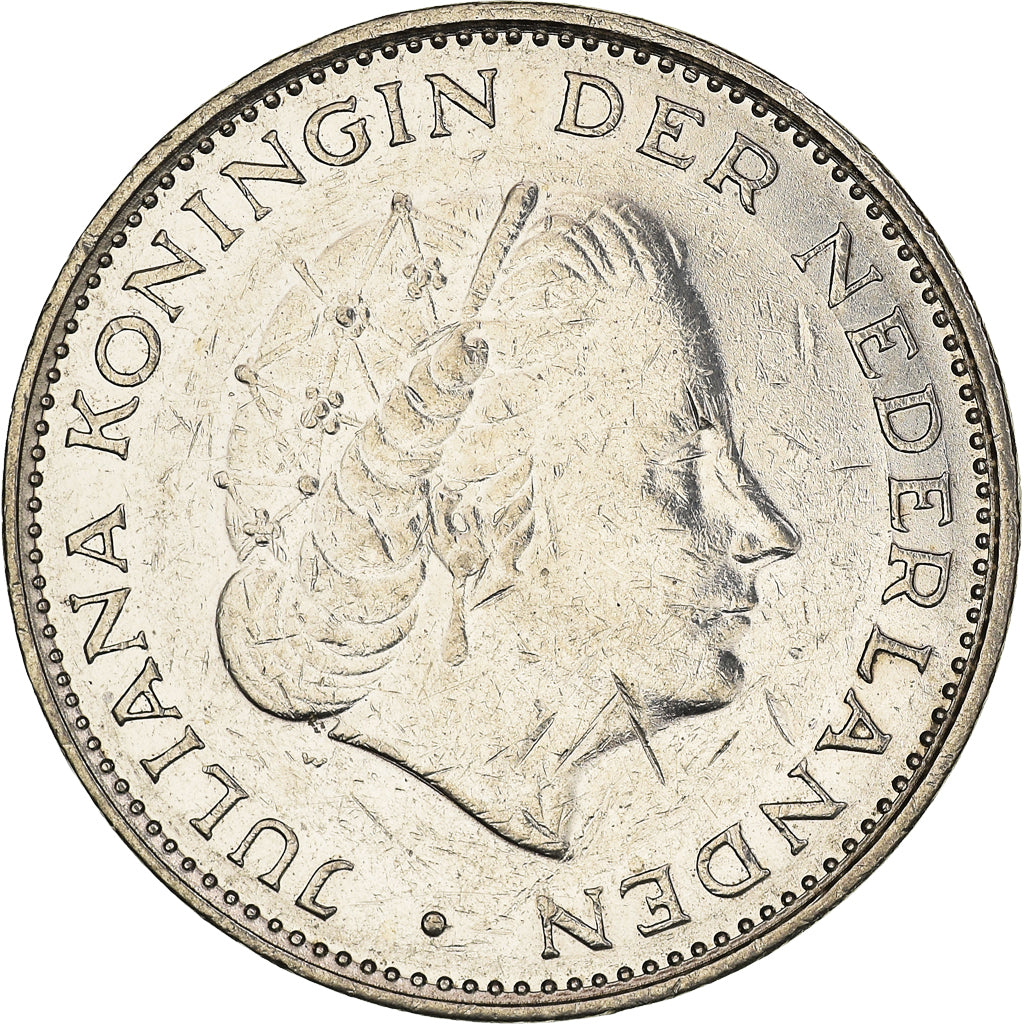 Moneta, Paesi Bassi, Juliana, 2-1/2 Gulden, 1970, BB, Nichel, KM:191