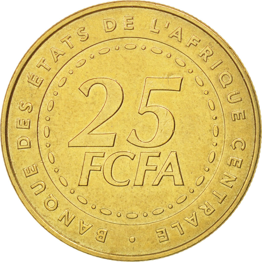 Monnaie, États de l'Afrique centrale, 25 Francs, 2006, Paris, TTB+, Laiton