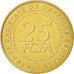Monnaie, États de l'Afrique centrale, 25 Francs, 2006, Paris, TTB+, Laiton