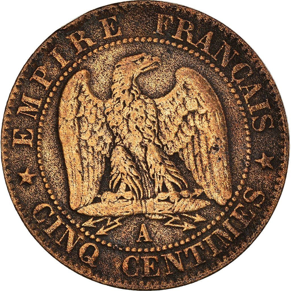 Moneta, Francia, Napoleon III, Napoléon III, 5 Centimes, 1856, Paris, MB+