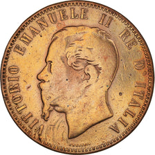 Monnaie, Italie, Vittorio Emanuele II, 10 Centesimi, 1866, Milan, TB, Cuivre