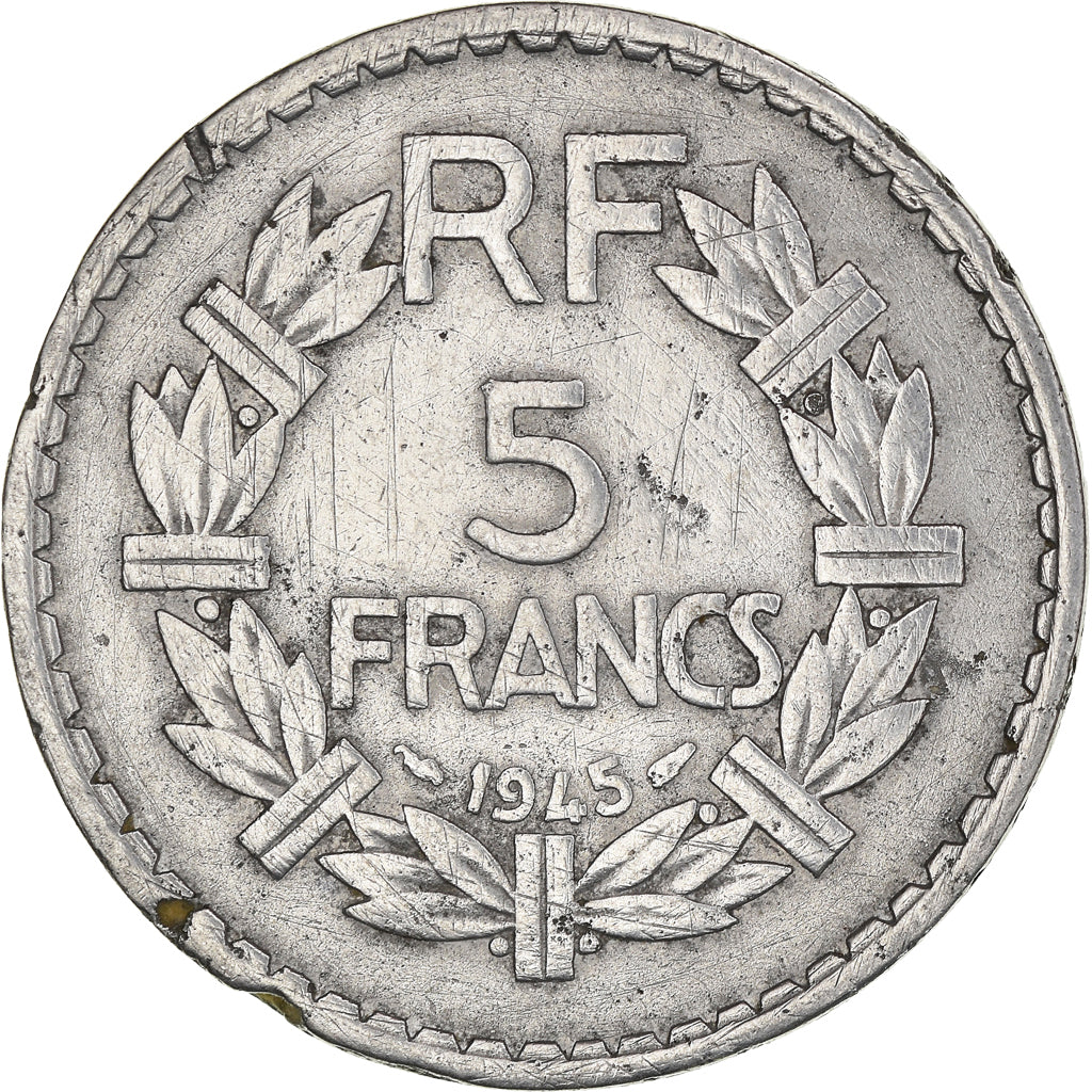 Monnaie, France, 5 Francs, 1945, Paris, TB, Aluminium, Gadoury:766, KM:PE311