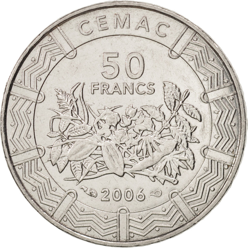 Stati dell’Africa centrale, 50 Francs, 2006, Paris, SPL, Acciaio inossidabi...