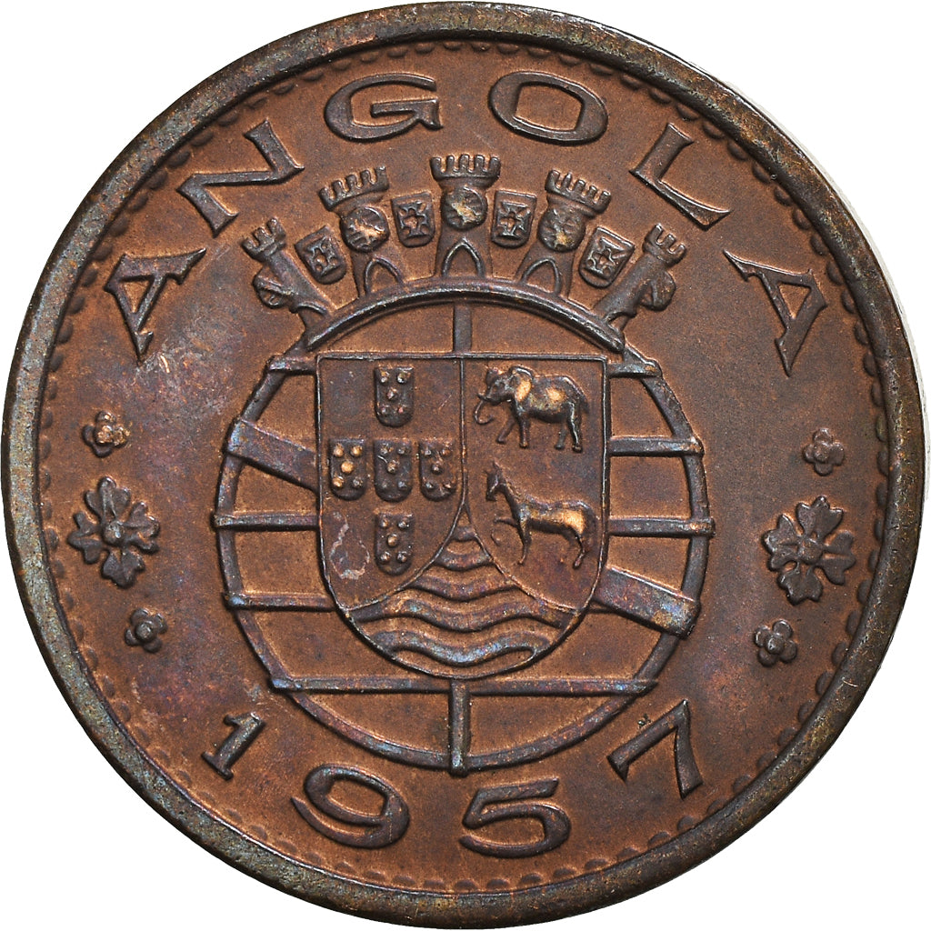 Coin, Angola, 50 Centavos, 1957, EF(40-45), Bronze, KM:75