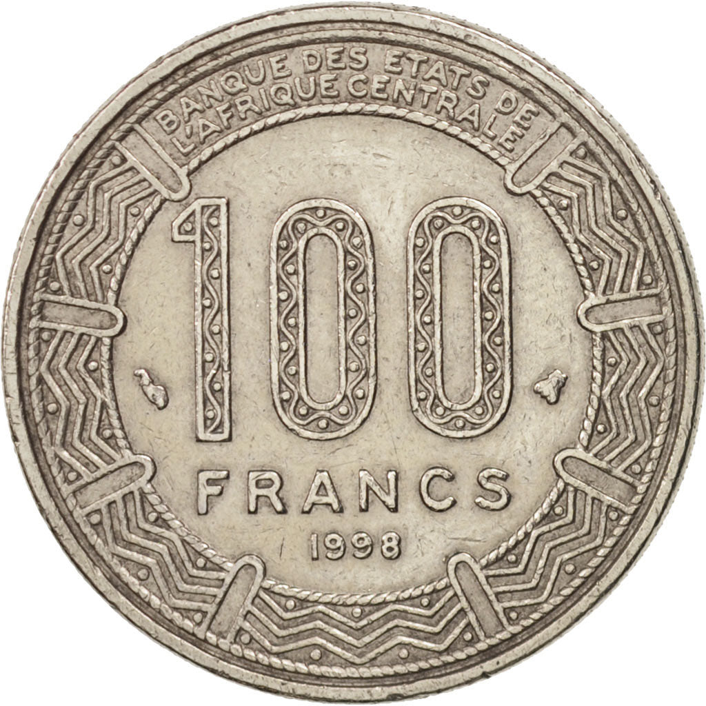 Stati dell’Africa centrale, 100 Francs, 1998, Paris, BB, Nichel, KM:13