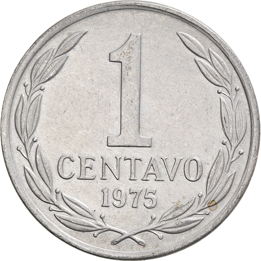 Coin, Chile, Centavo, 1975, AU(50-53), Aluminum, KM:203