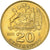 Moeda, Chile, 20 Centesimos, 1971, AU(55-58), Alumínio-Bronze, KM:195
