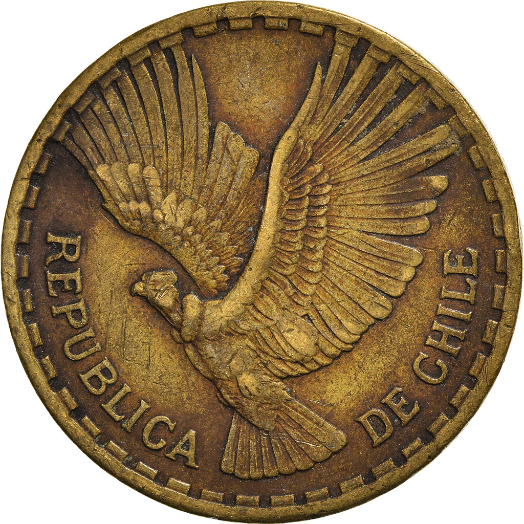 Coin, Chile, 10 Centesimos, 1964, Santiago, EF(40-45), Aluminum-Bronze, KM:191