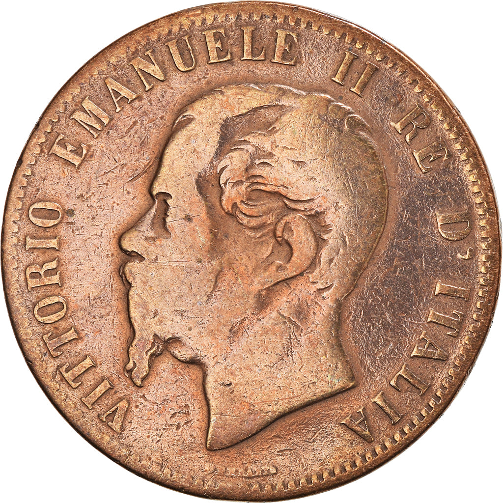 Münze, Italien, Vittorio Emanuele II, 10 Centesimi, 1866, Strasbourg, S