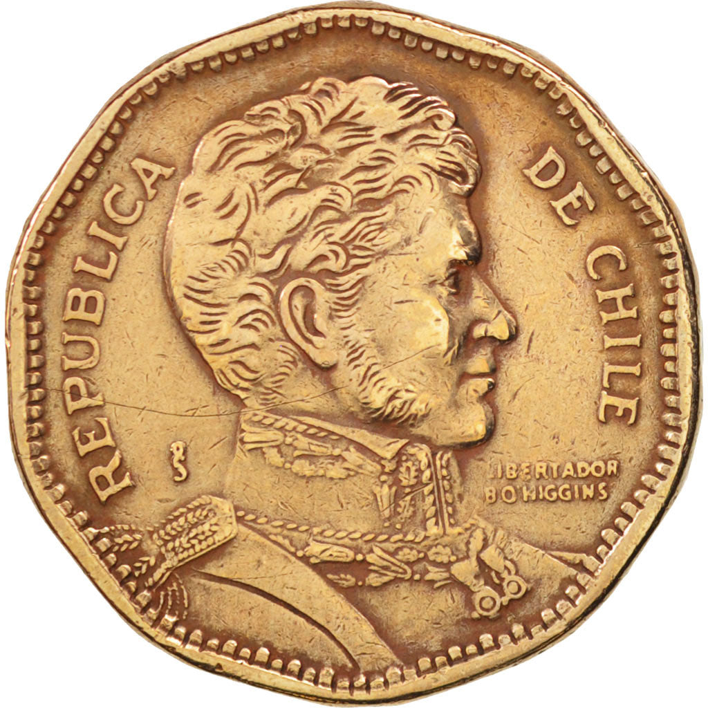 Cile, 50 Pesos, 1995, BB, Alluminio-bronzo, KM:219.2