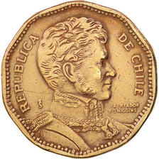 Cile, 50 Pesos, 1995, BB, Alluminio-bronzo, KM:219.2