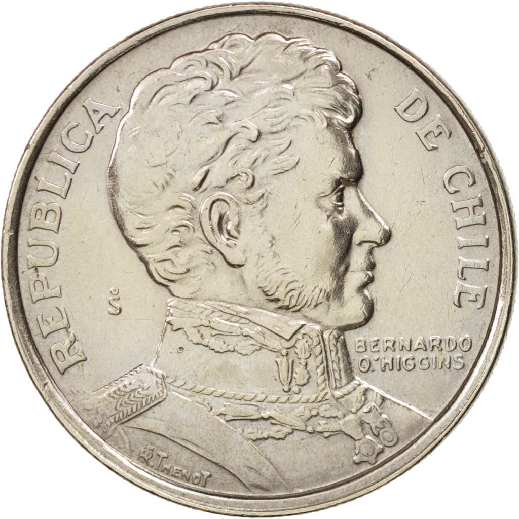 Cile, Peso, 1975, SPL-, Rame-nichel, KM:207