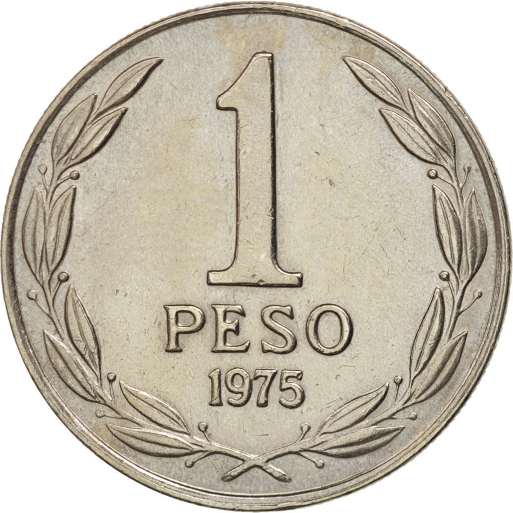 Cile, Peso, 1975, SPL-, Rame-nichel, KM:207