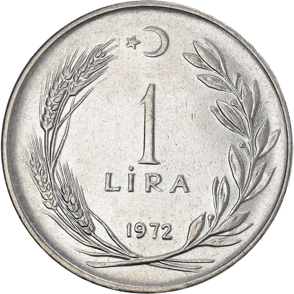 Munten, Turkije, Lira, 1972, ZF+, Stainless Steel, KM:889a.1