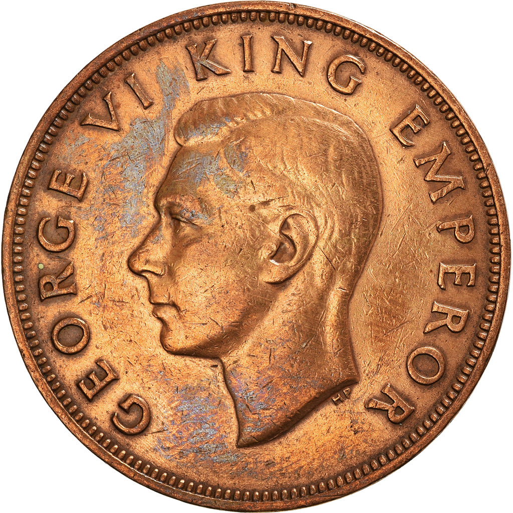 Coin, New Zealand, George VI, Penny, 1944, EF(40-45), Bronze, KM:13