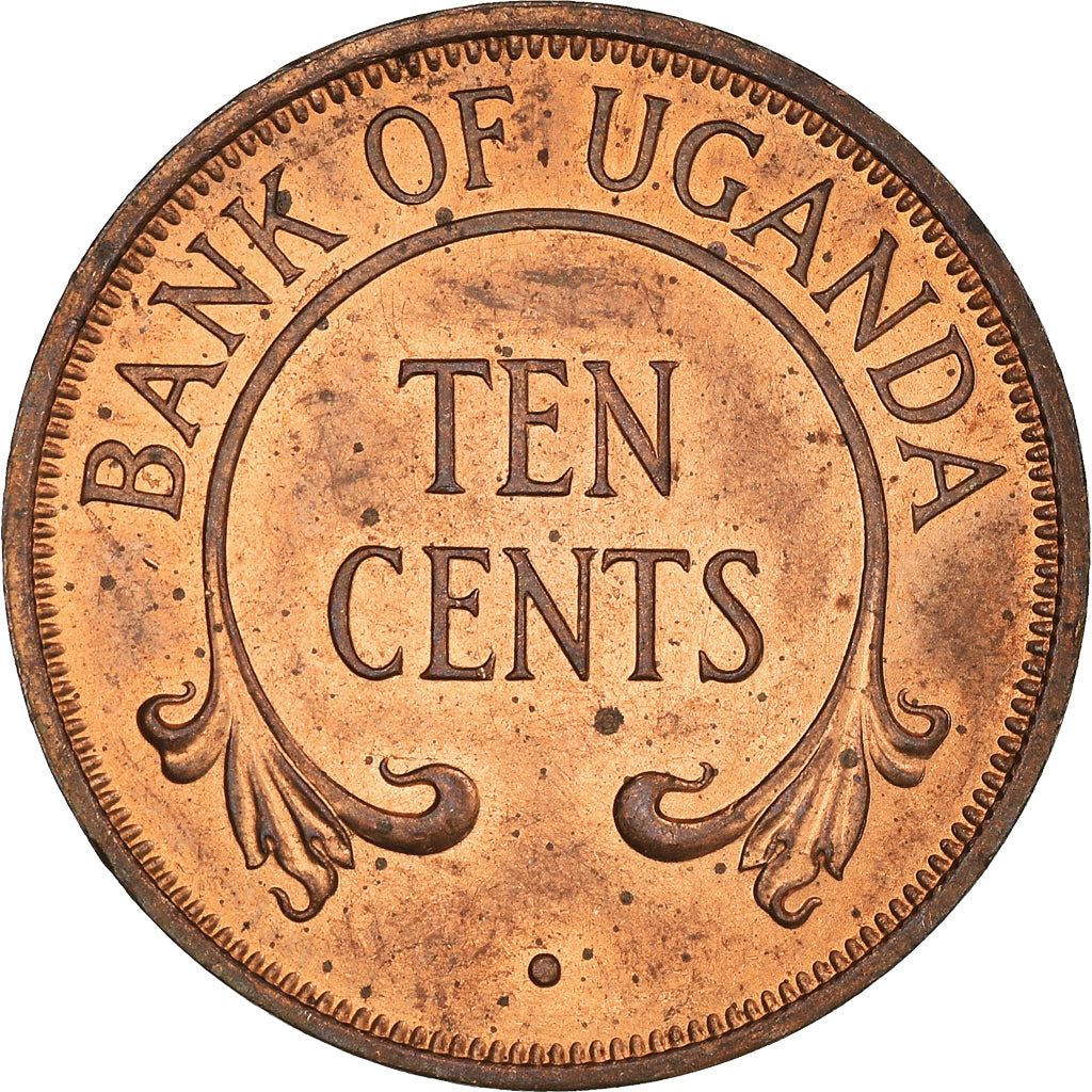 Coin, Uganda, 10 Cents, 1968, EF(40-45), Bronze, KM:2
