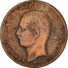 Coin, Greece, George I, 5 Lepta, 1882, VF(20-25), Copper, KM:54