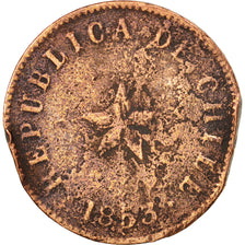 Chile, 1/2 Centavo, 1853, AB, Cuivre, KM:126
