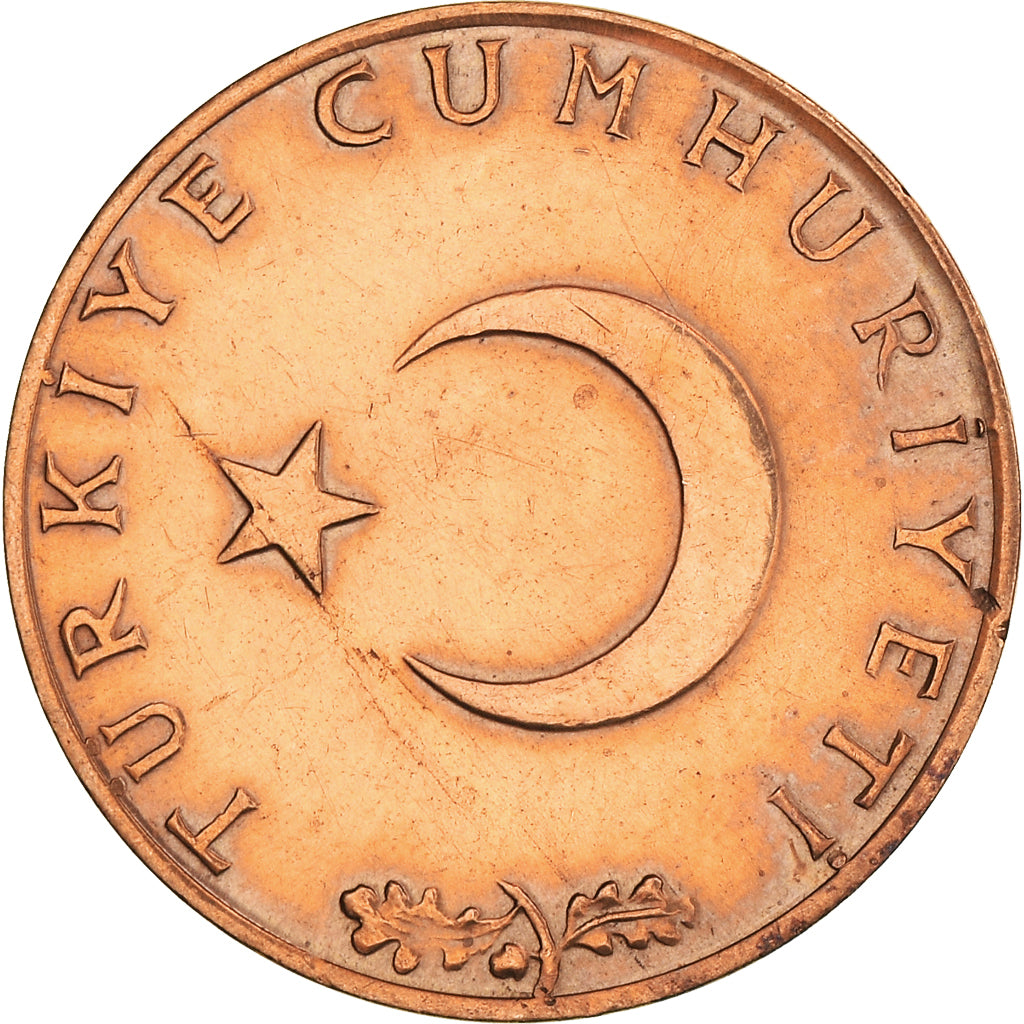 Moneda, Turquía, 10 Kurus, 1974, MBC+, Bronce, KM:891.3