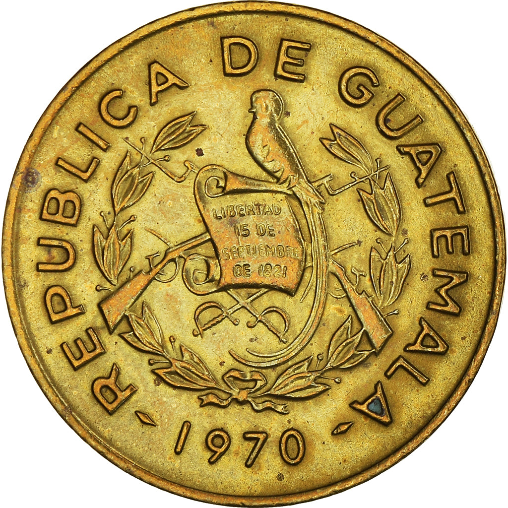 Moneta, Guatemala, Centavo, Un, 1970, BB+, Ottone, KM:265