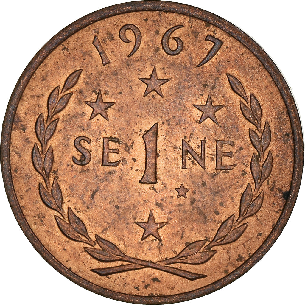 Coin, Samoa, Sene, 1967, EF(40-45), Bronze, KM:1