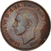 Münze, Großbritannien, George VI, Farthing, 1943, S+, Bronze, KM:843