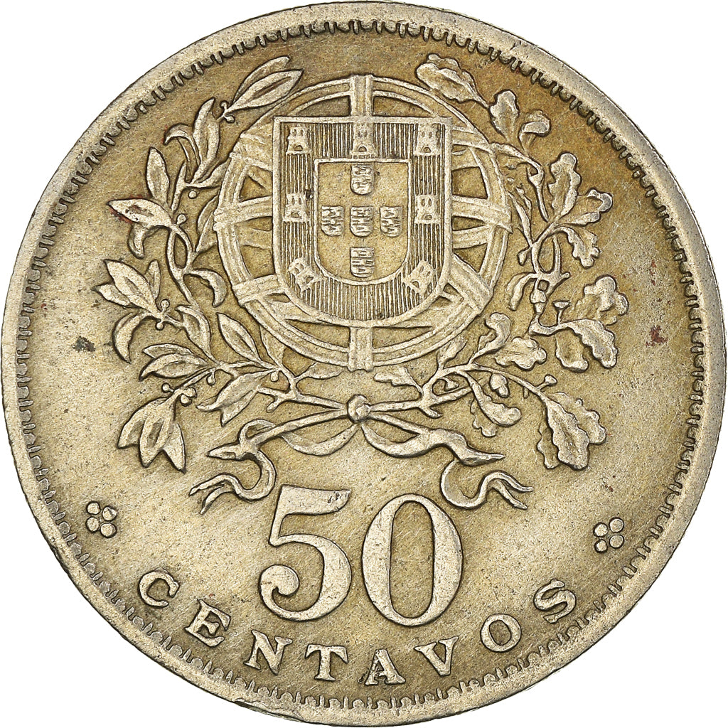 Coin, Portugal, 50 Centavos, 1956, EF(40-45), Copper-nickel, KM:577