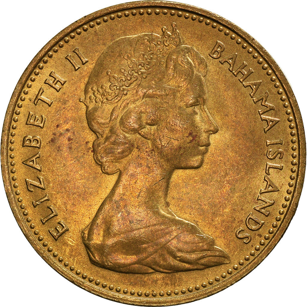 Coin, Bahamas, Elizabeth II, Cent, 1969, EF(40-45), Nickel-brass, KM:2
