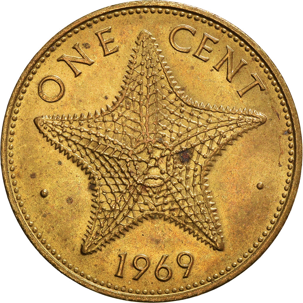 Coin, Bahamas, Elizabeth II, Cent, 1969, EF(40-45), Nickel-brass, KM:2