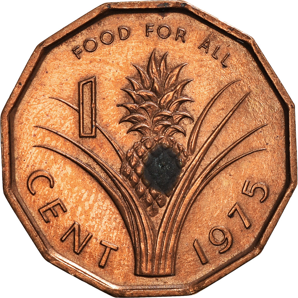 Monnaie, Eswatini, Sobhuza II, Cent, 1975, British Royal Mint, TTB, Bronze