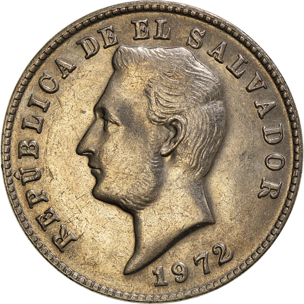 Münze, El Salvador, 10 Centavos, 1972, British Royal Mint, SS+, Kupfer-Nickel